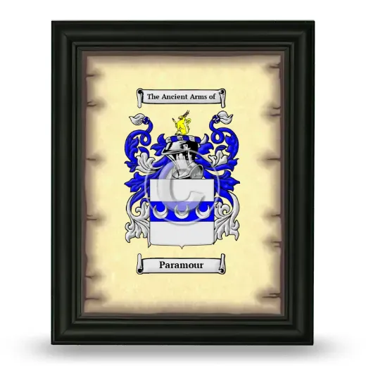 Paramour Coat of Arms Framed - Black
