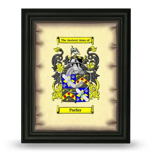 Parfay Coat of Arms Framed - Black