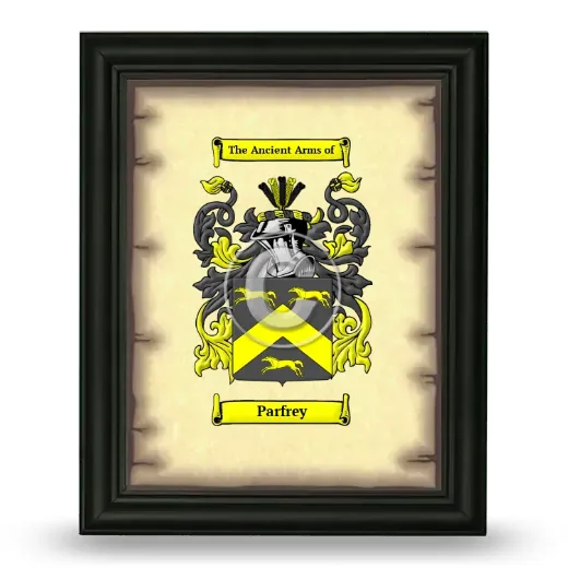 Parfrey Coat of Arms Framed - Black