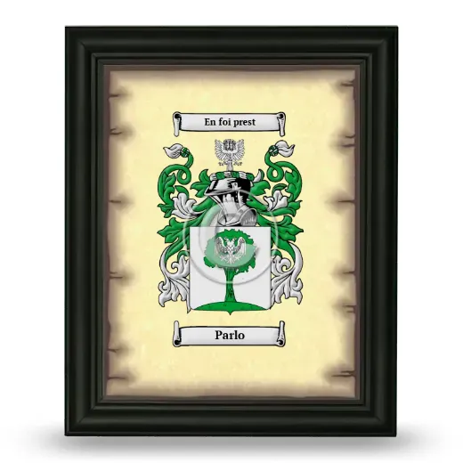 Parlo Coat of Arms Framed - Black