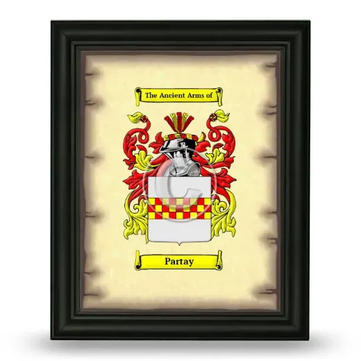 Partay Coat of Arms Framed - Black