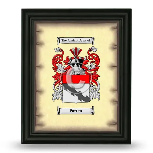 Parten Coat of Arms Framed - Black