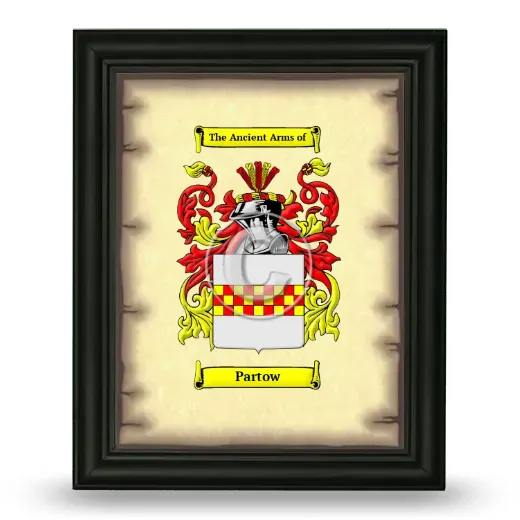 Partow Coat of Arms Framed - Black