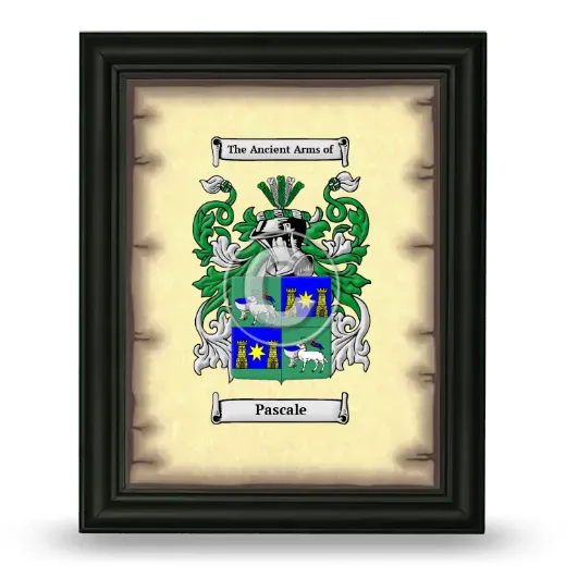 Pascale Coat of Arms Framed - Black