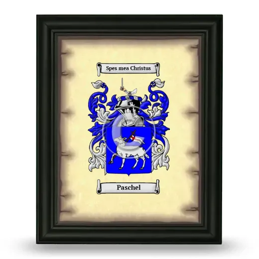 Paschal Coat of Arms Framed - Black