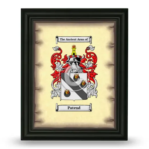 Patend Coat of Arms Framed - Black