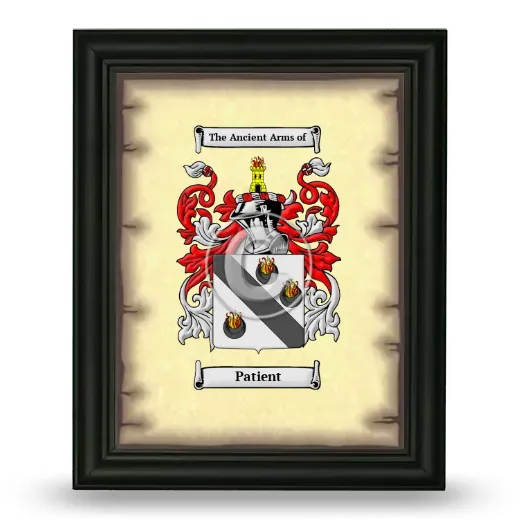 Patient Coat of Arms Framed - Black