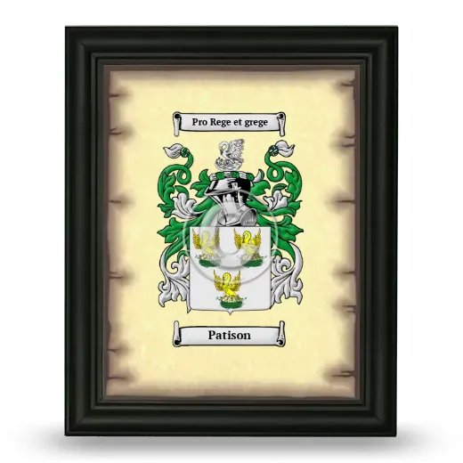 Patison Coat of Arms Framed - Black