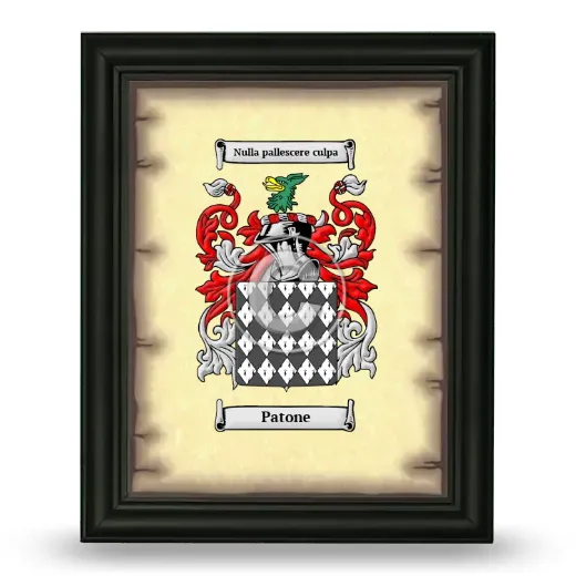 Patone Coat of Arms Framed - Black