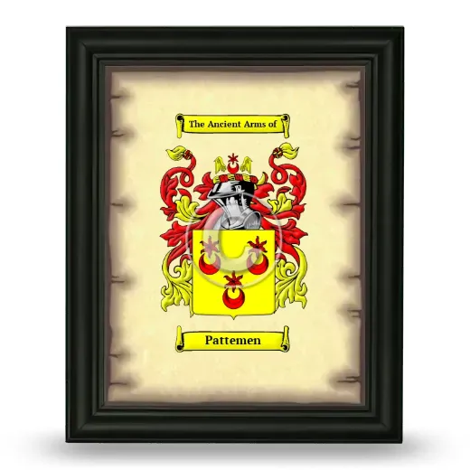 Pattemen Coat of Arms Framed - Black