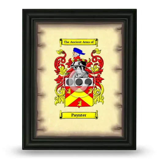 Paynter Coat of Arms Framed - Black