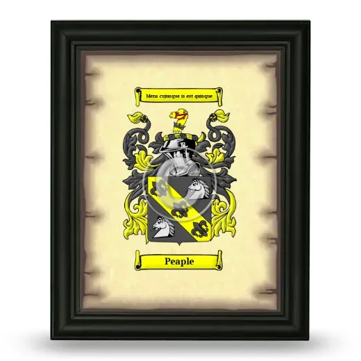 Peaple Coat of Arms Framed - Black