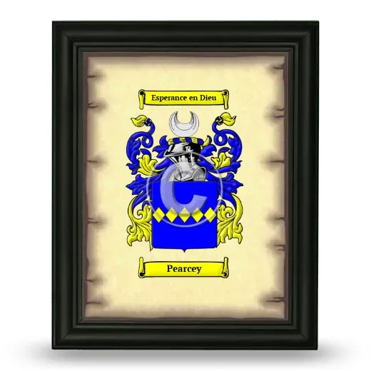 Pearcey Coat of Arms Framed - Black