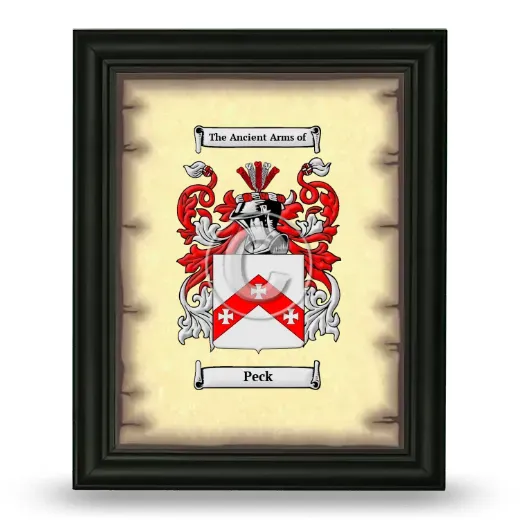 Peck Coat of Arms Framed - Black