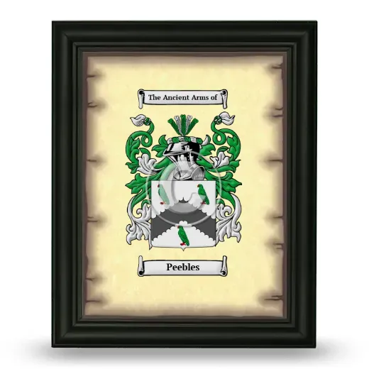 Peebles Coat of Arms Framed - Black