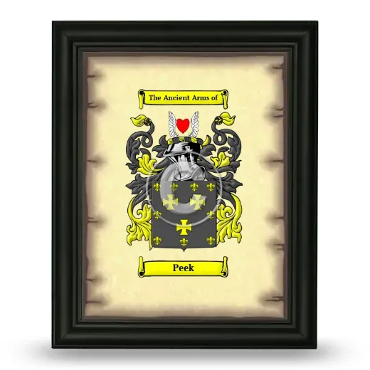 Peek Coat of Arms Framed - Black