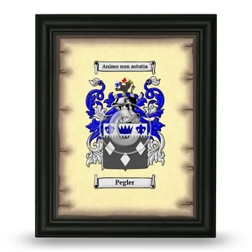 Pegler Coat of Arms Framed - Black