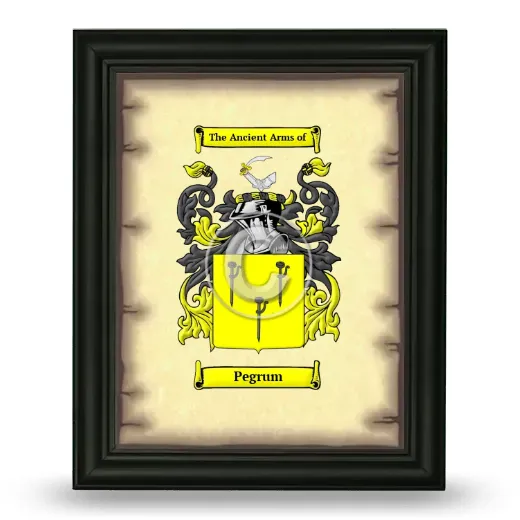 Pegrum Coat of Arms Framed - Black