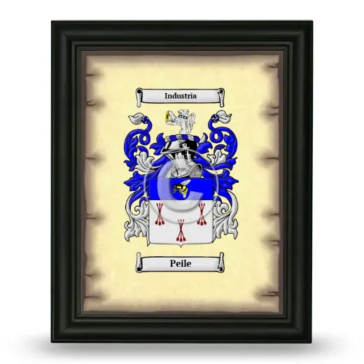 Peile Coat of Arms Framed - Black
