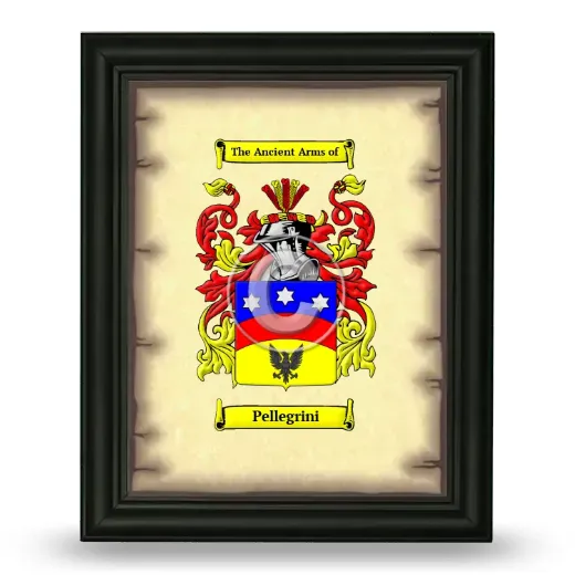 Pellegrini Coat of Arms Framed - Black