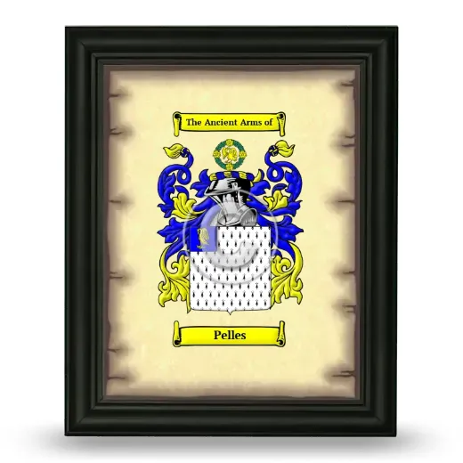 Pelles Coat of Arms Framed - Black