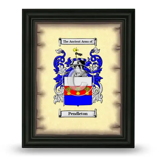 Pendleton Coat of Arms Framed - Black
