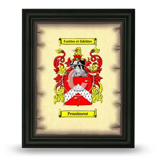 Penniment Coat of Arms Framed - Black