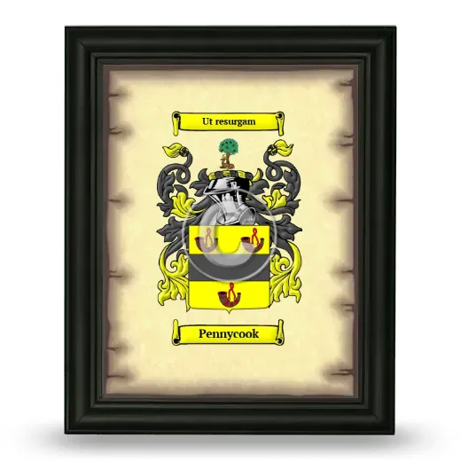 Pennycook Coat of Arms Framed - Black