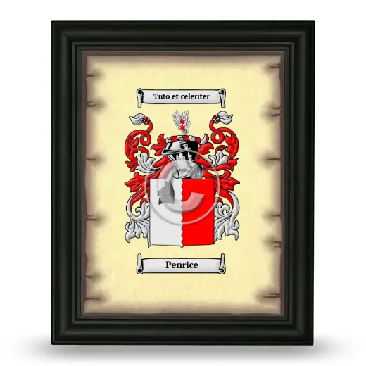 Penrice Coat of Arms Framed - Black