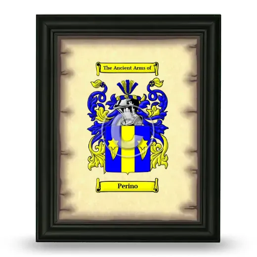 Perino Coat of Arms Framed - Black