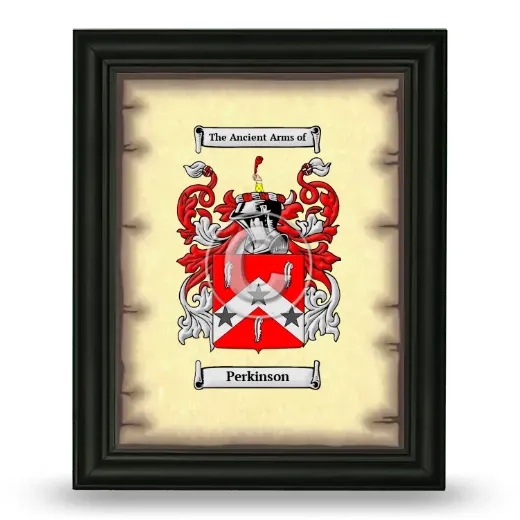 Perkinson Coat of Arms Framed - Black