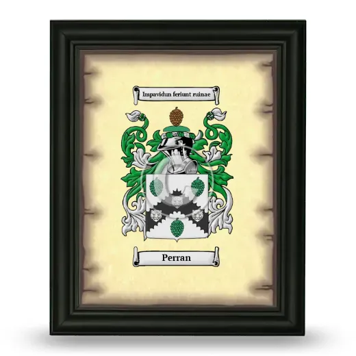 Perran Coat of Arms Framed - Black