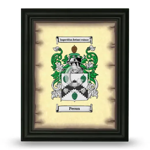 Perun Coat of Arms Framed - Black