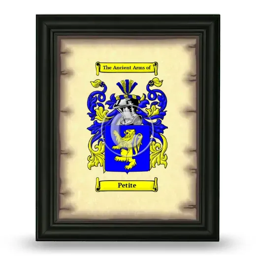 Petite Coat of Arms Framed - Black