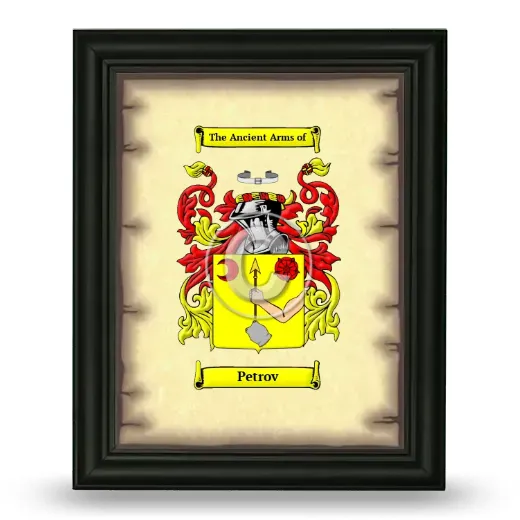 Petrov Coat of Arms Framed - Black