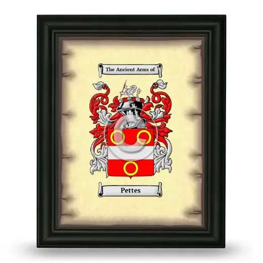 Pettes Coat of Arms Framed - Black