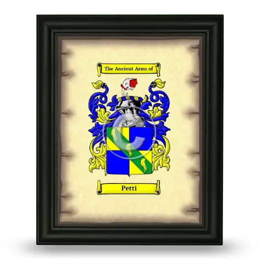 Petti Coat of Arms Framed - Black