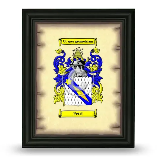 Petti Coat of Arms Framed - Black