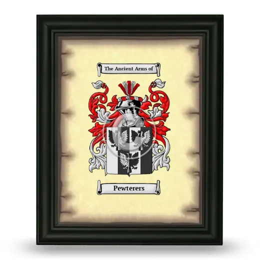 Pewterers Coat of Arms Framed - Black