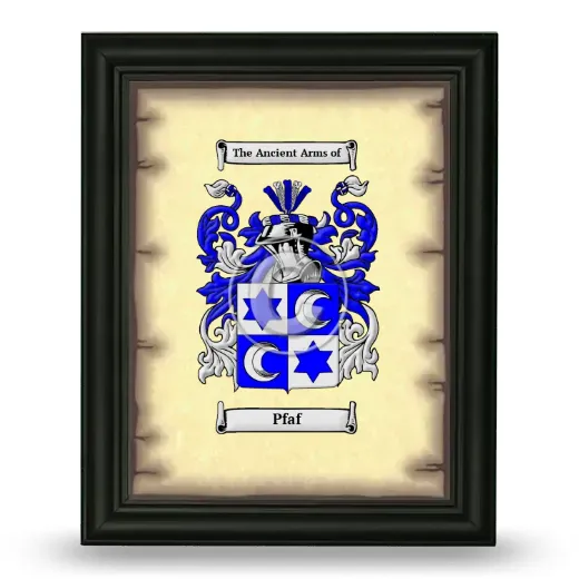 Pfaf Coat of Arms Framed - Black