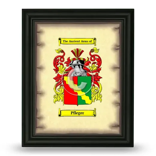 Pfleger Coat of Arms Framed - Black