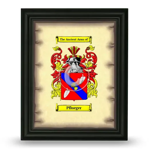 Pflueger Coat of Arms Framed - Black