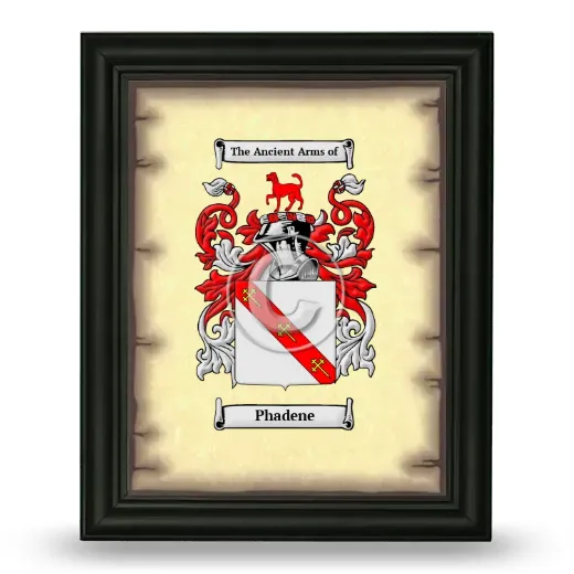 Phadene Coat of Arms Framed - Black