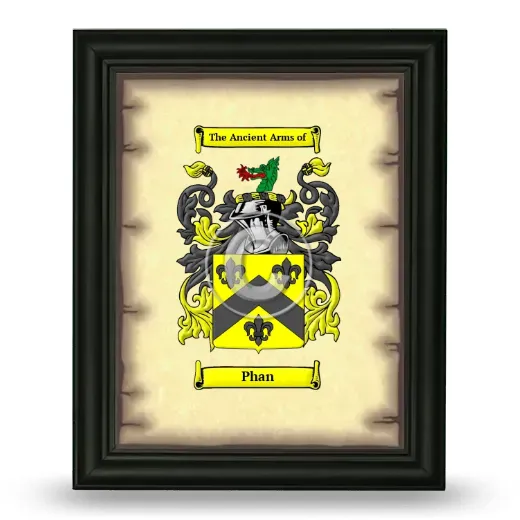 Phan Coat of Arms Framed - Black