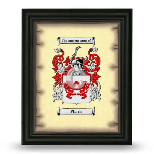 Pharis Coat of Arms Framed - Black
