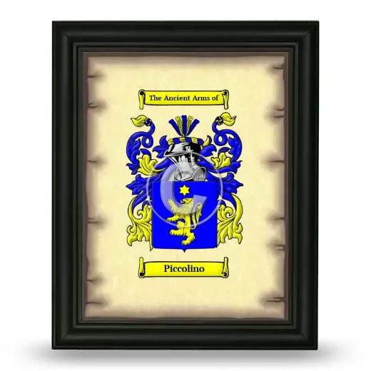 Piccolino Coat of Arms Framed - Black