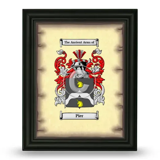 Pier Coat of Arms Framed - Black