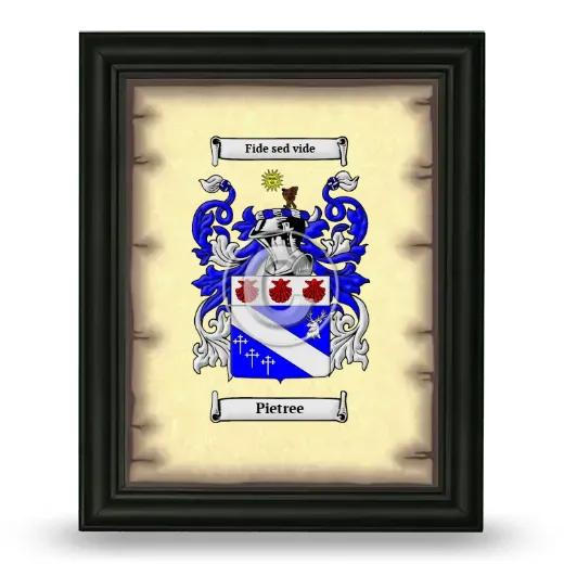 Pietree Coat of Arms Framed - Black