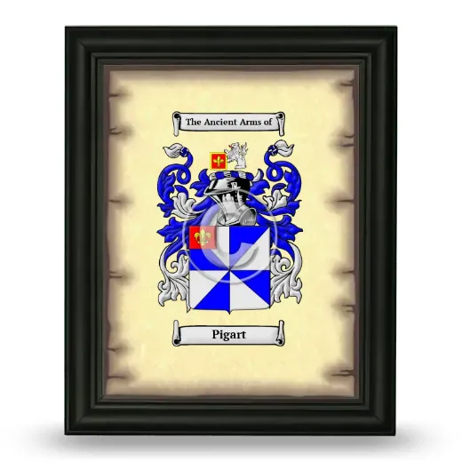 Pigart Coat of Arms Framed - Black