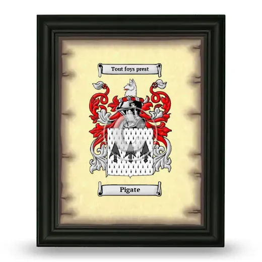 Pigate Coat of Arms Framed - Black